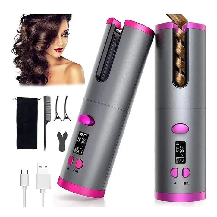 Portable Cordless Auto Hair Curler